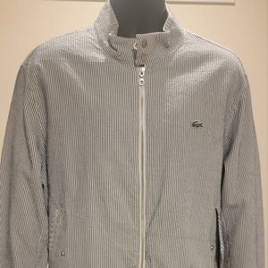 Striped Blue & White Large Lacoste jacket ( Never worn)